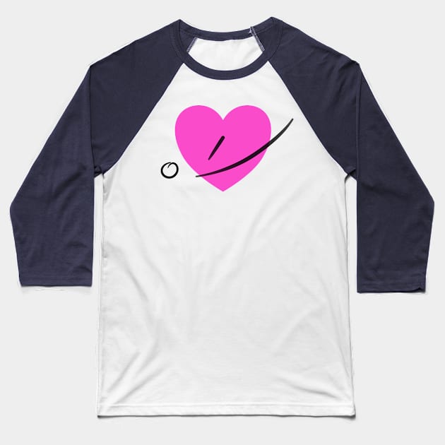 “I ❤️ Shorthand” in Gregg Shorthand Baseball T-Shirt by rand0mity